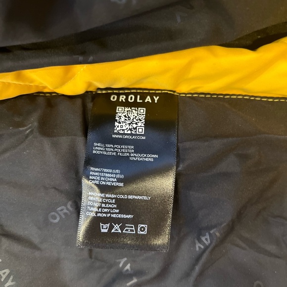 Orolay puffer jacket knee length thick with pockets, side zippers size XL - Picture 10 of 16